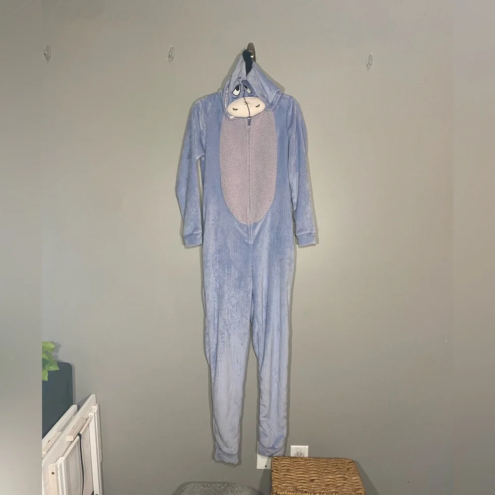 SOLD 💕Disney S 4/6 Eeyore One Piece 
Sleepwear Pajama Hoodie
Eyore face - Picture 4 of 8